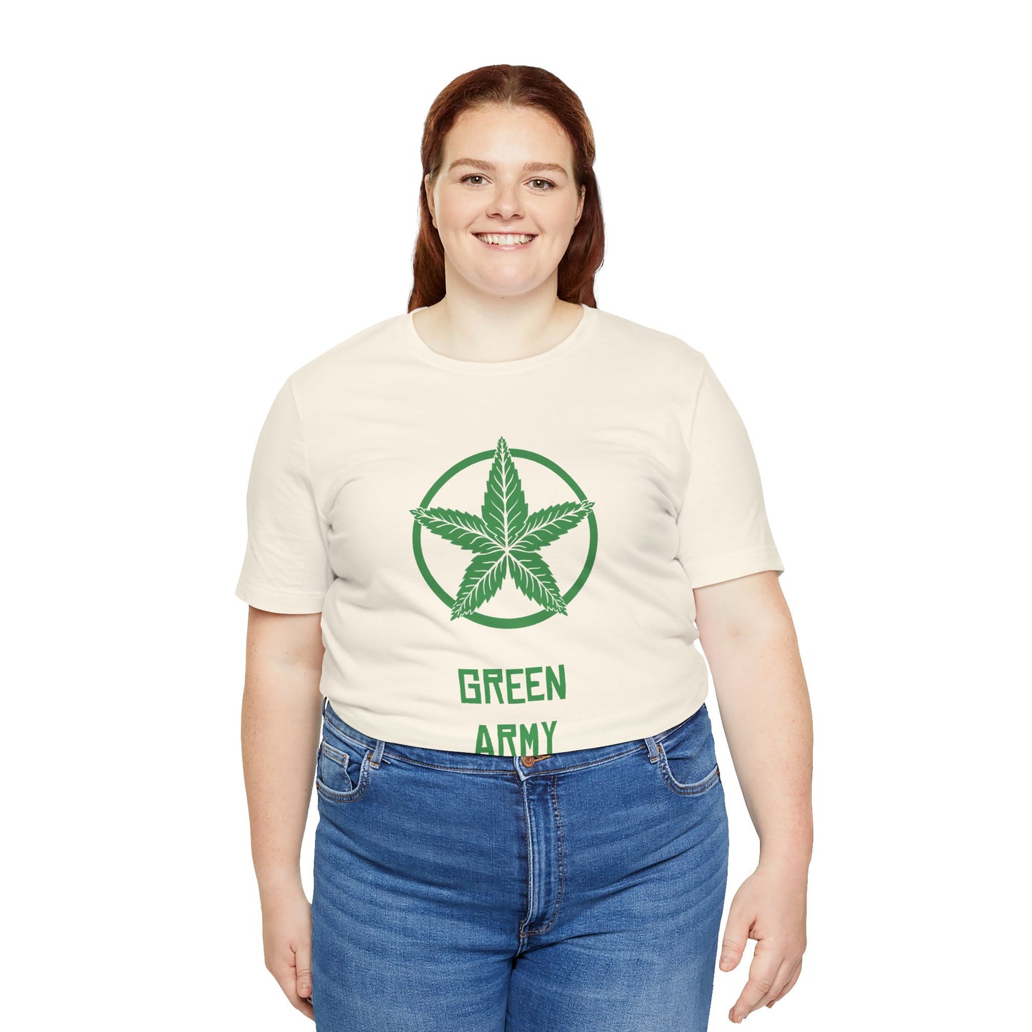 Green Army Star Unisex Jersey Short Sleeve Tee