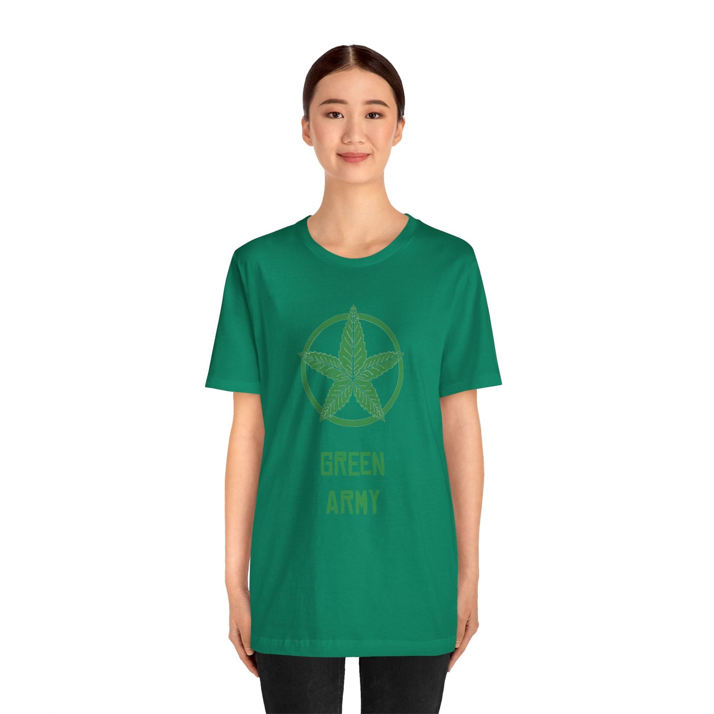 Green Army Star Unisex Jersey Short Sleeve Tee