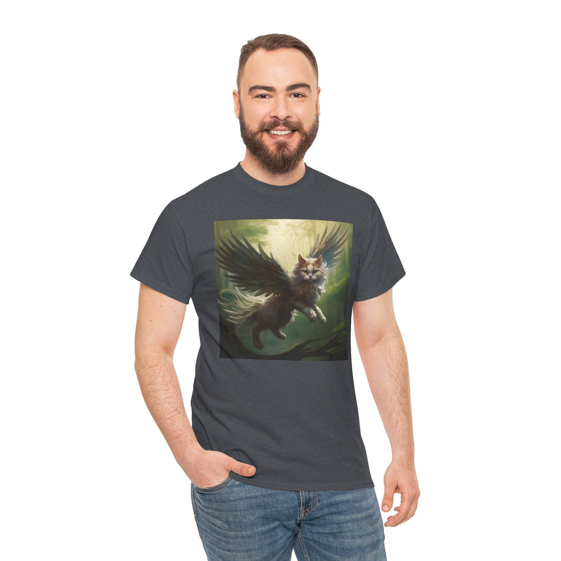 Fantasy Cat Unisex Heavy Cotton Tee