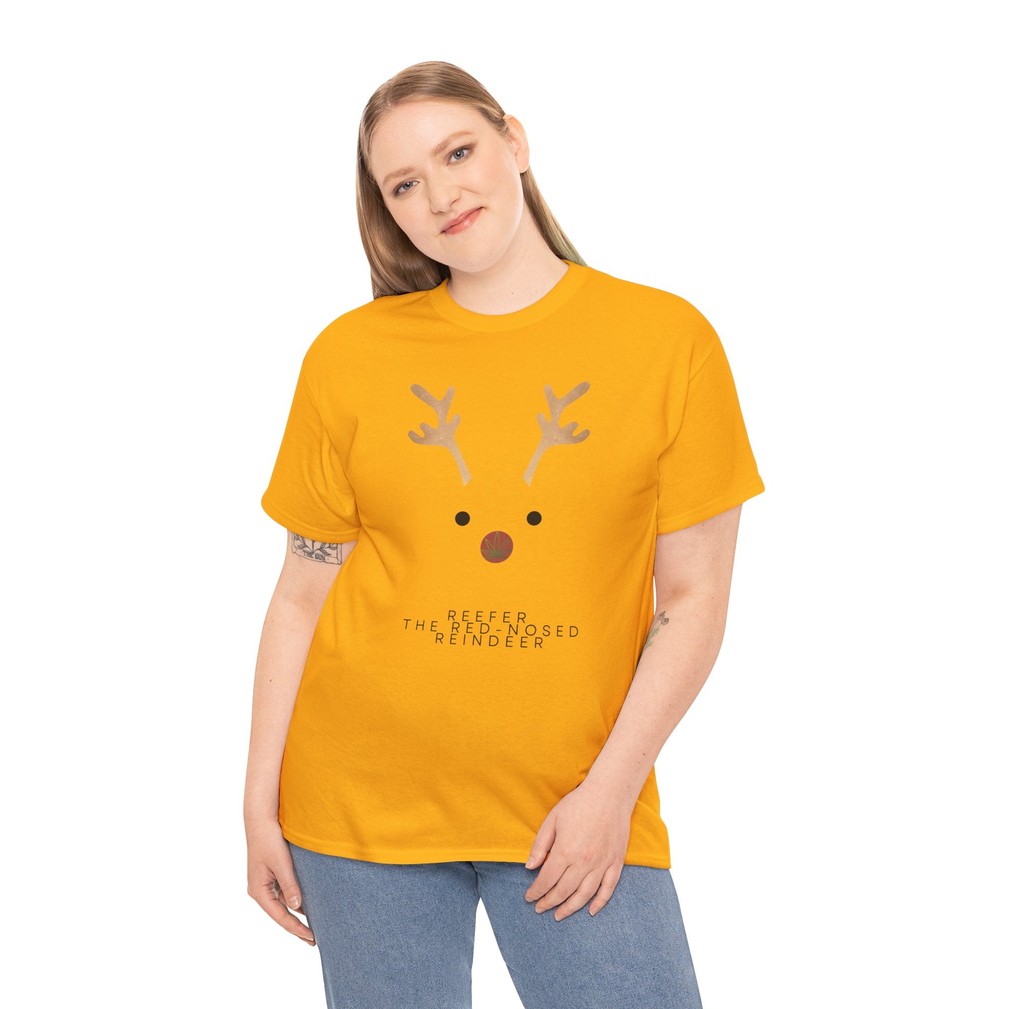 Reindeer Unisex Heavy Cotton Tee