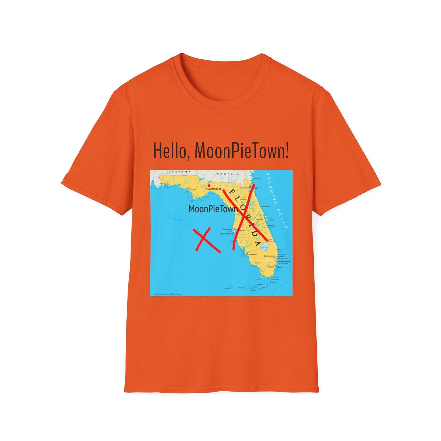 Hello MoonPieTown Unisex T-Shirt - Fun Florida Map Design