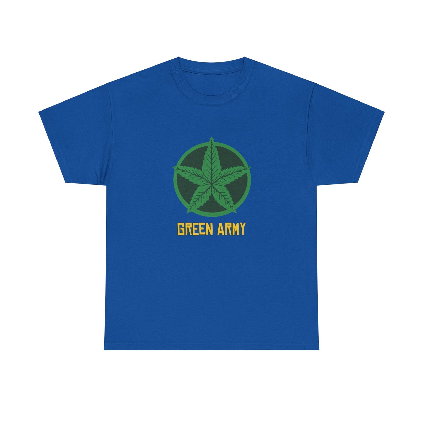 Green Army Star Logo Unisex Heavy Cotton Tee