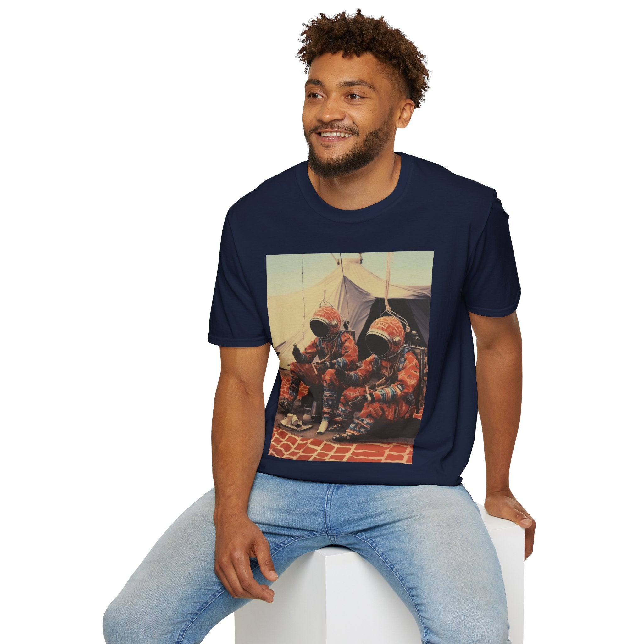Martian African Print Unisex Softstyle T-Shirt
