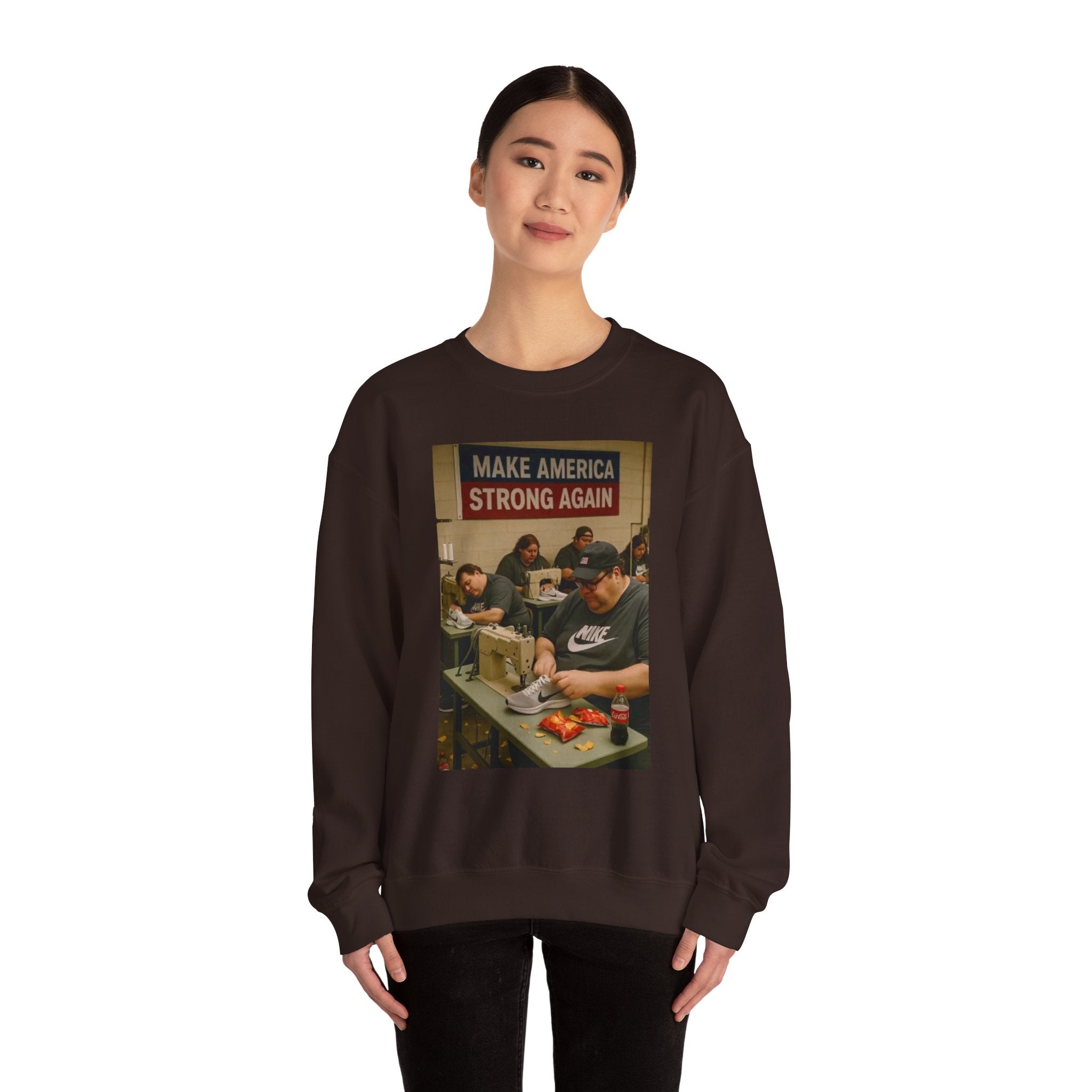Unisex Heavy Blend Crewneck Sweatshirt - Make America Strong Again
