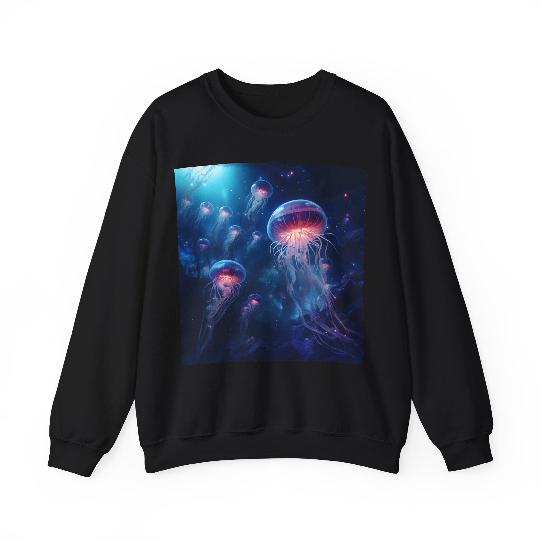 Jellyfish in Space Unisex Heavy Blend Crewneck Sweatshirt