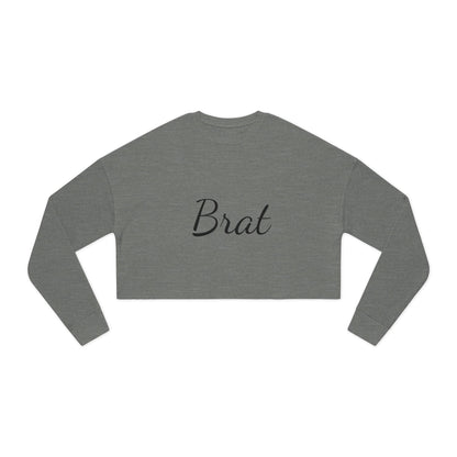 Brat Cropped Sweatshirt for Women - Trendy Casual Style