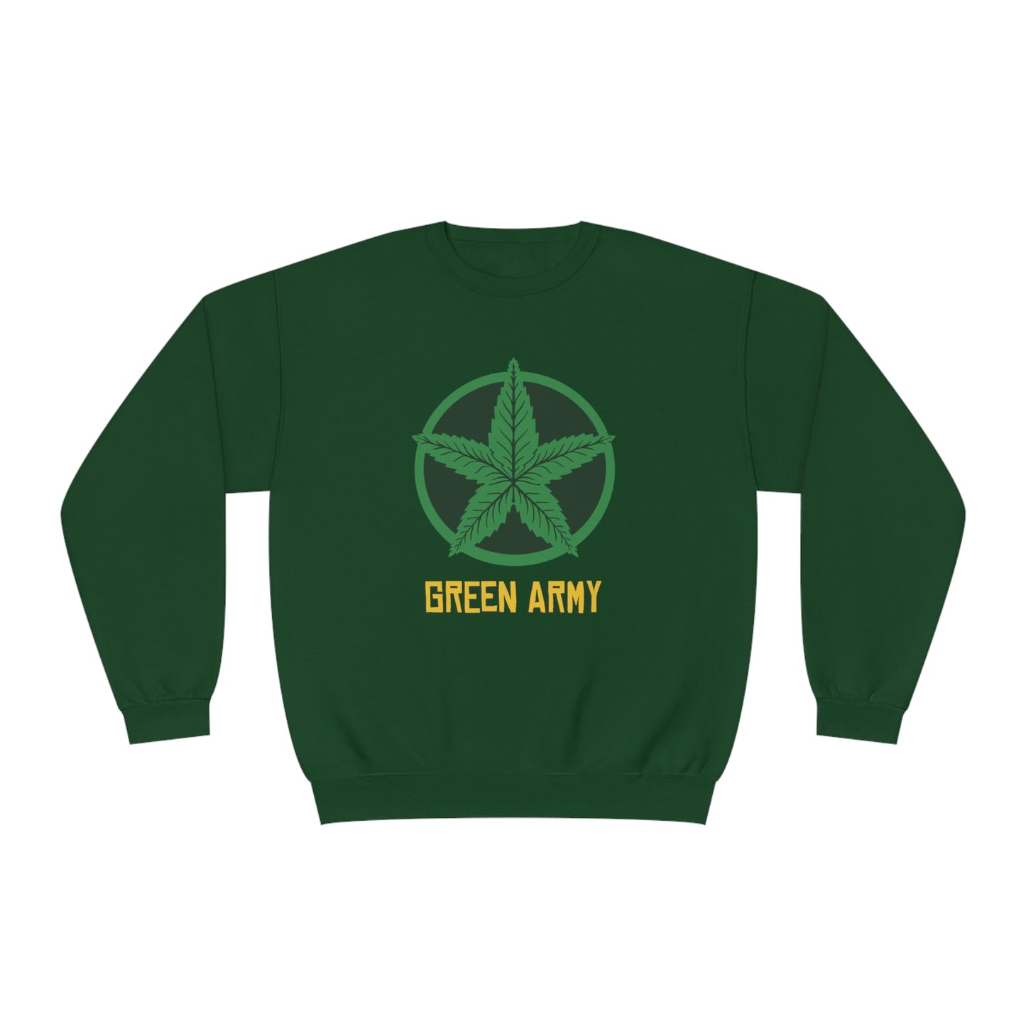 Green Army Star Logo Unisex NuBlend Crewneck Sweatshirt