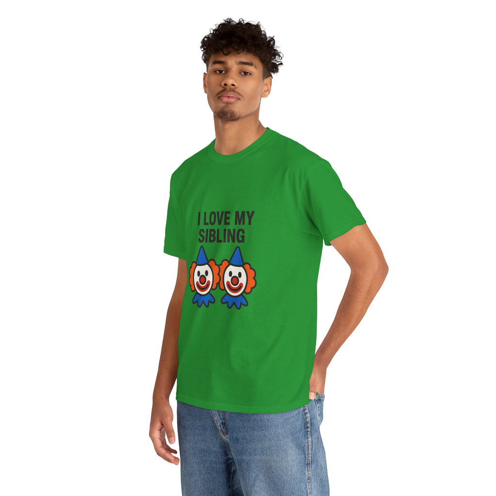Funny Clown Sibling Love Unisex Cotton Tee