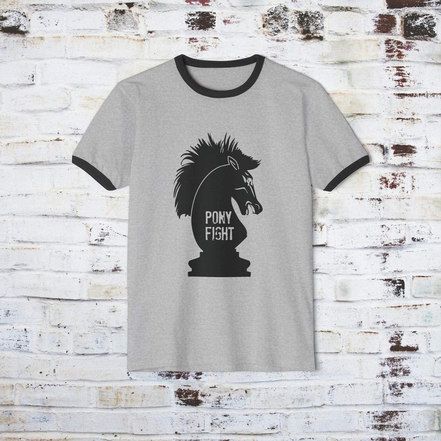 Pony Fight v3 Unisex Cotton Ringer T-Shirt