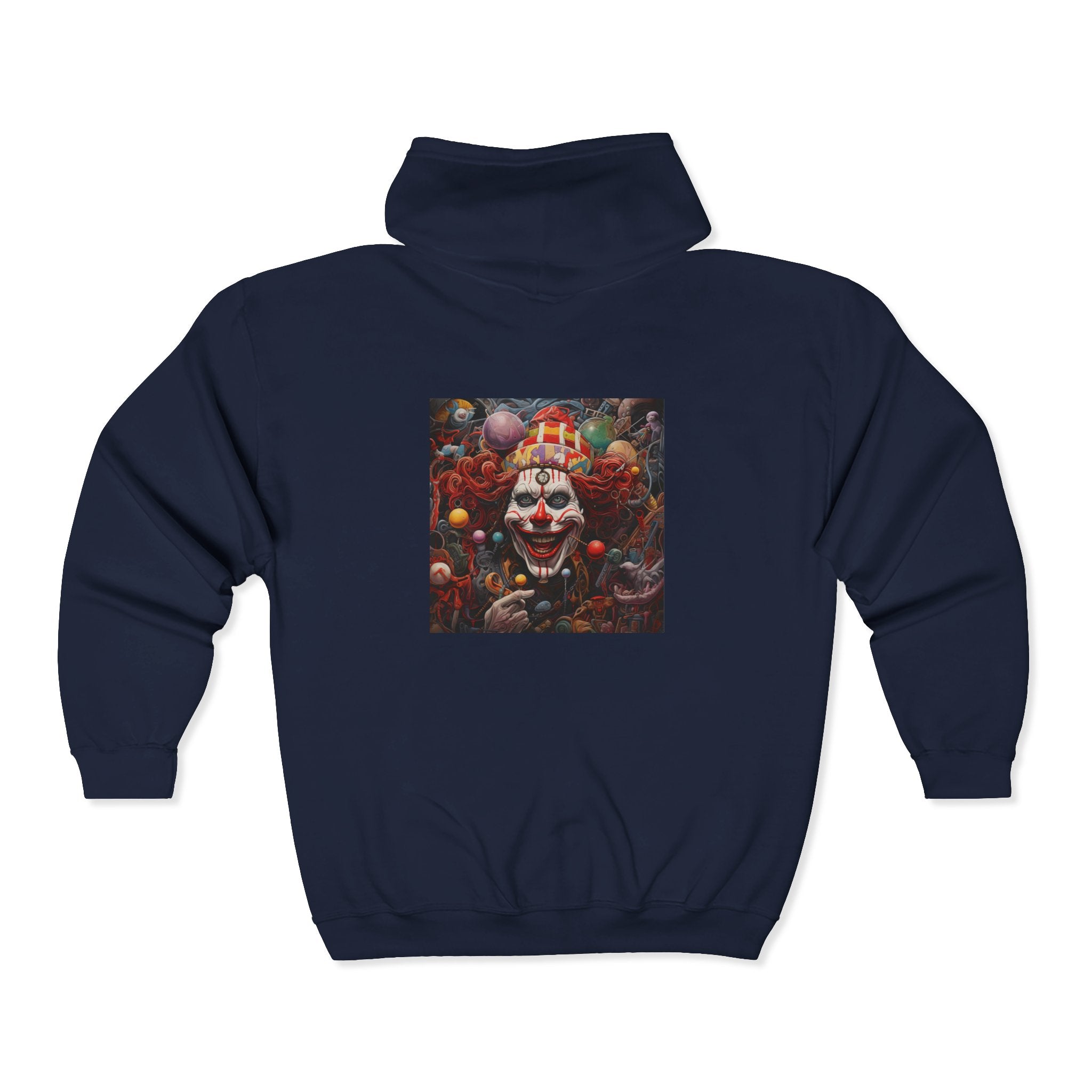 Clown Mutiny Face Unisex Heavy Blend Full Zip Hooded Sweatshirt