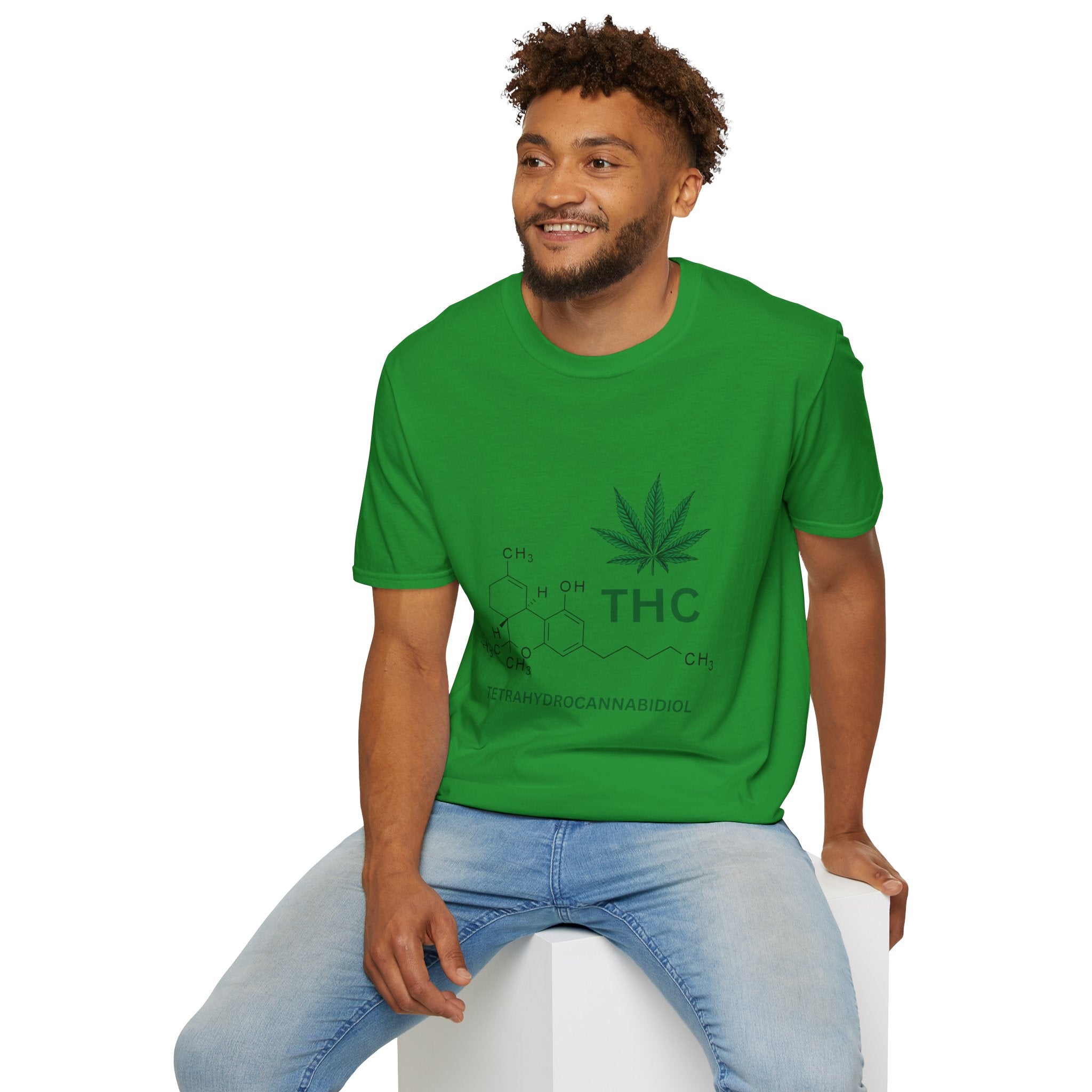 THC Molecule Unisex Softstyle T-Shirt
