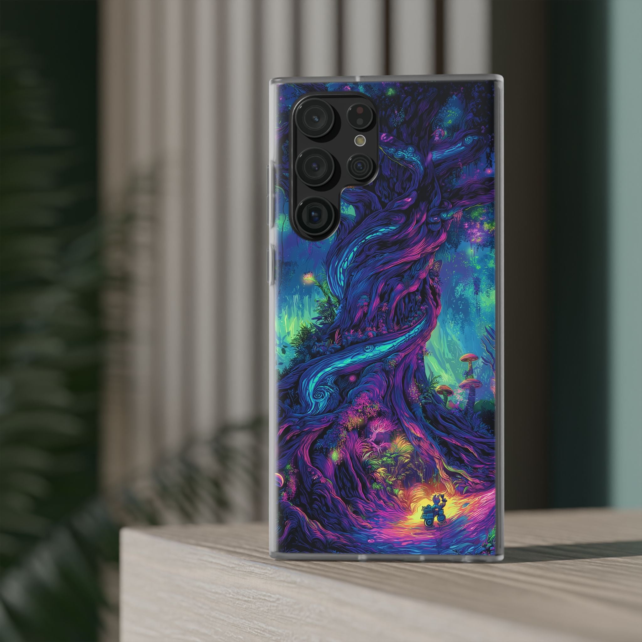 Psychedelic Tree Vibrant Fantasy Flexi Case - Enchanted Forest Design