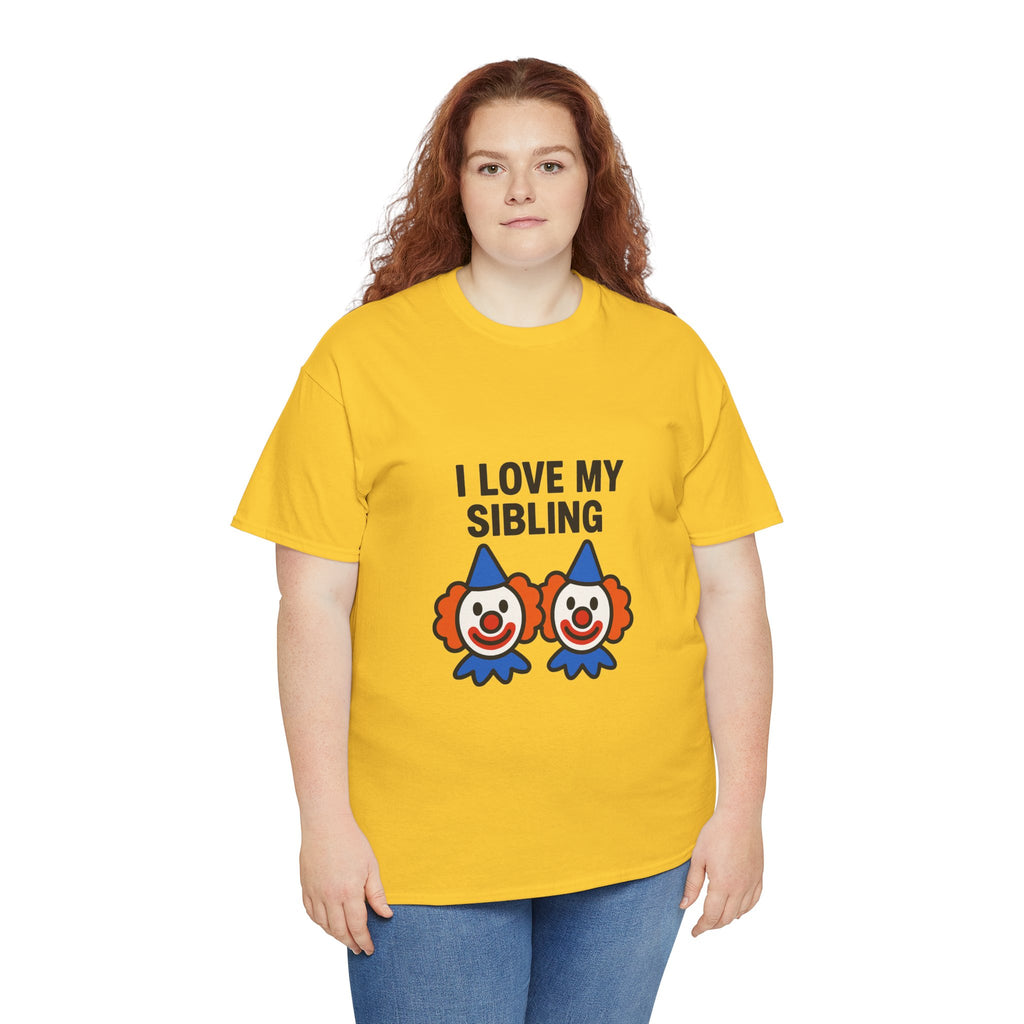 Funny Clown Sibling Love Unisex Cotton Tee