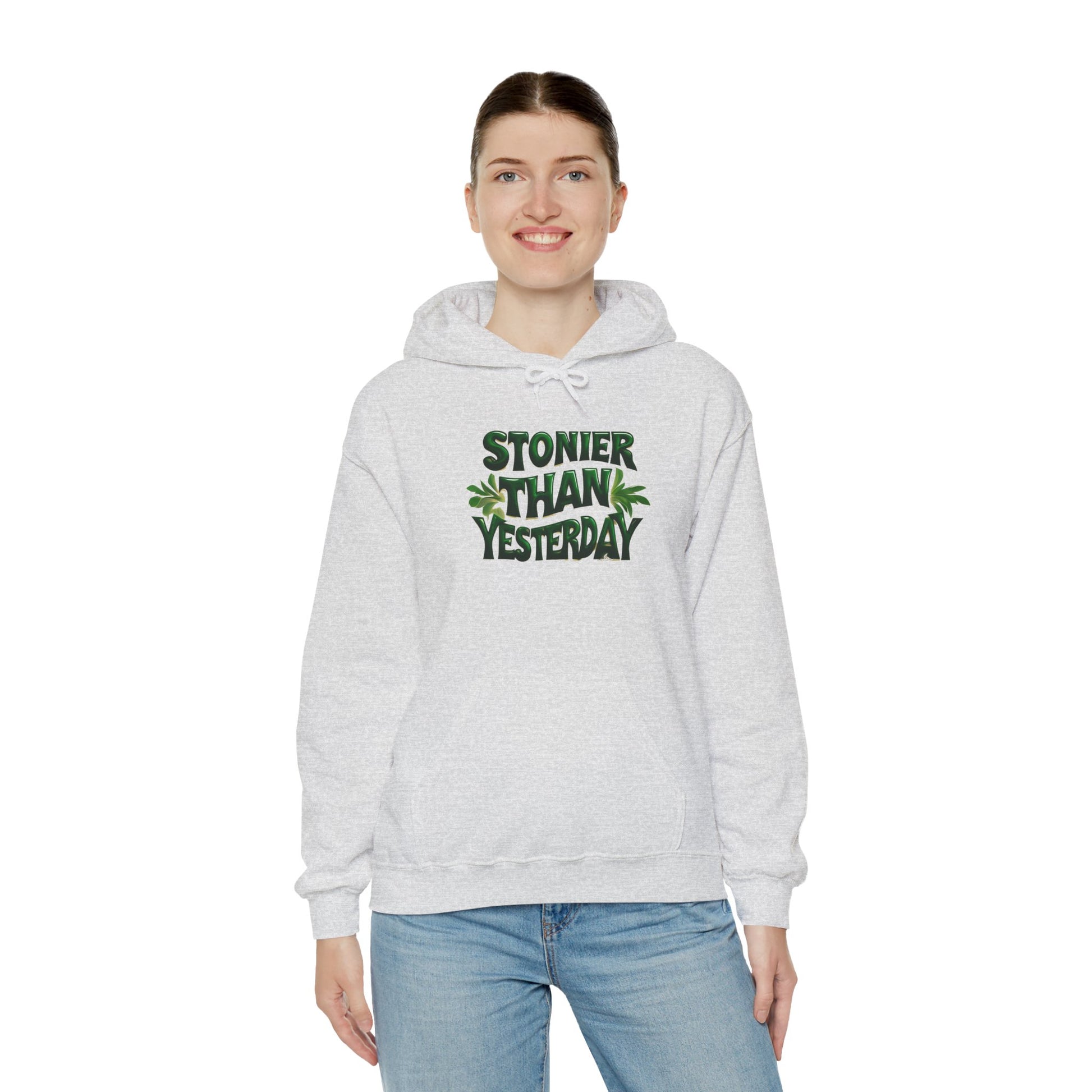 Stoner Vibes Unisex Hooded Sweatshirt - 'Stonier Than Yesterday'