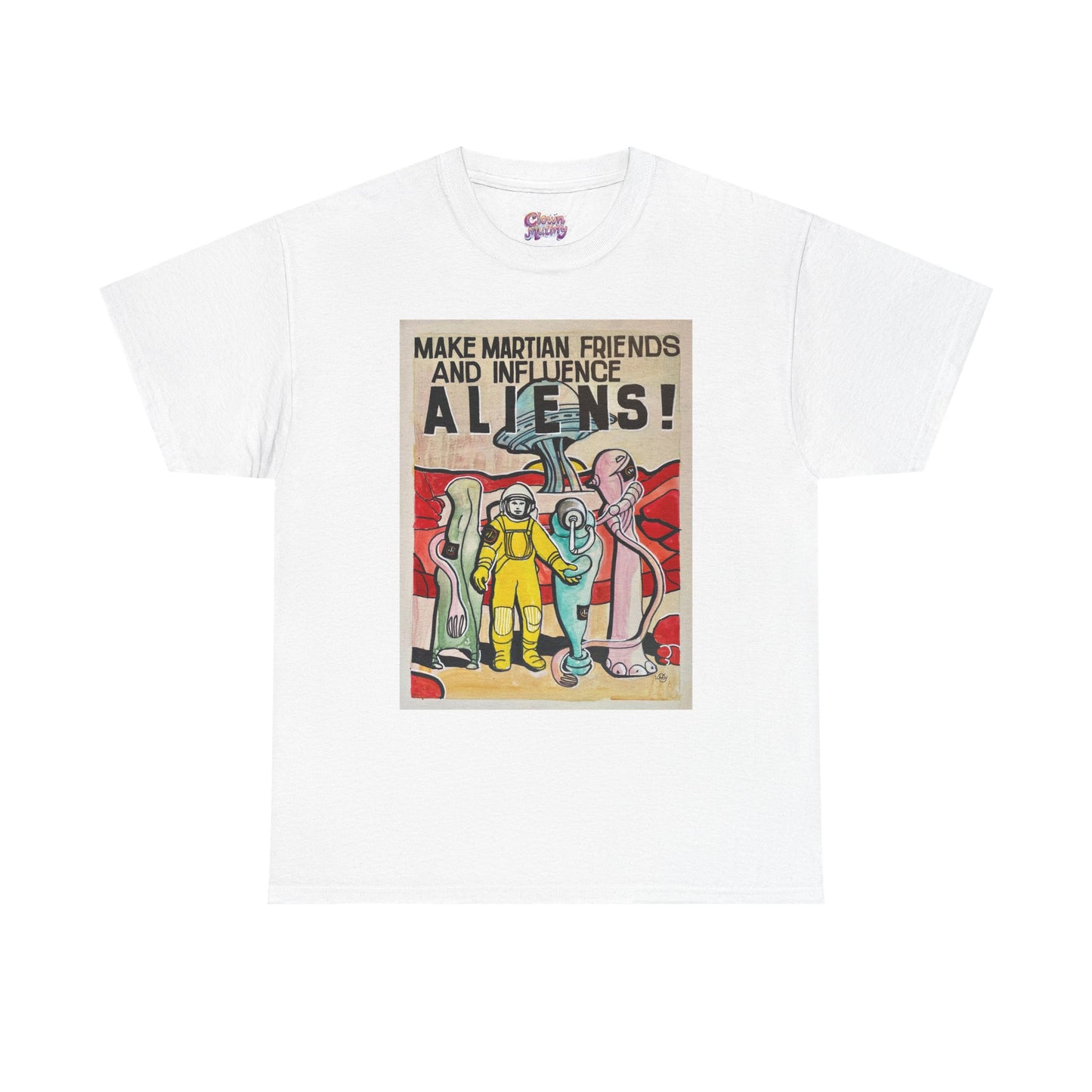 Mars Aliens Unisex Heavy Cotton Tee