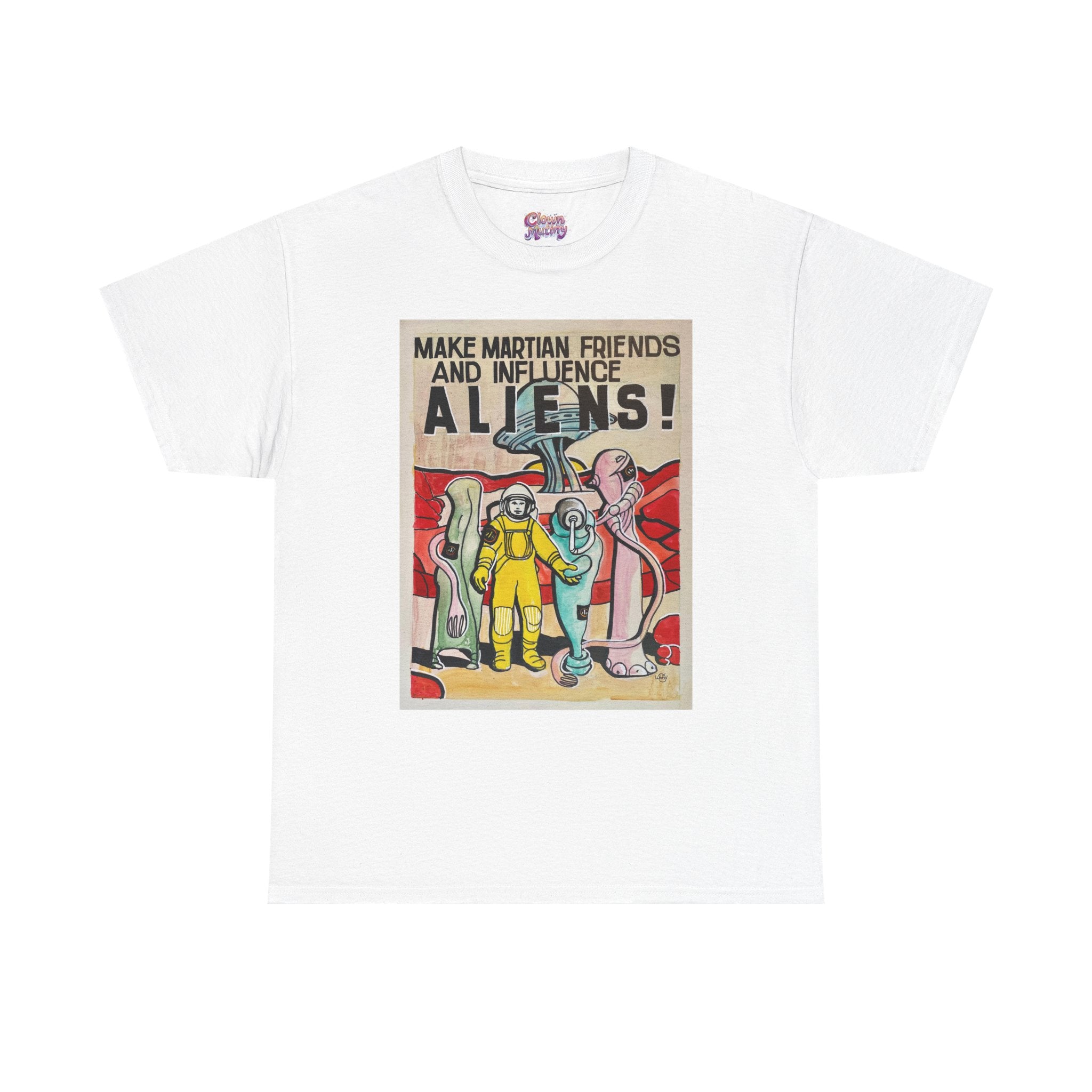 Mars Aliens Unisex Heavy Cotton Tee