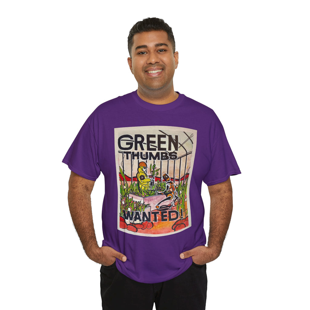 Martian Green Thumbs Unisex Heavy Cotton Tee