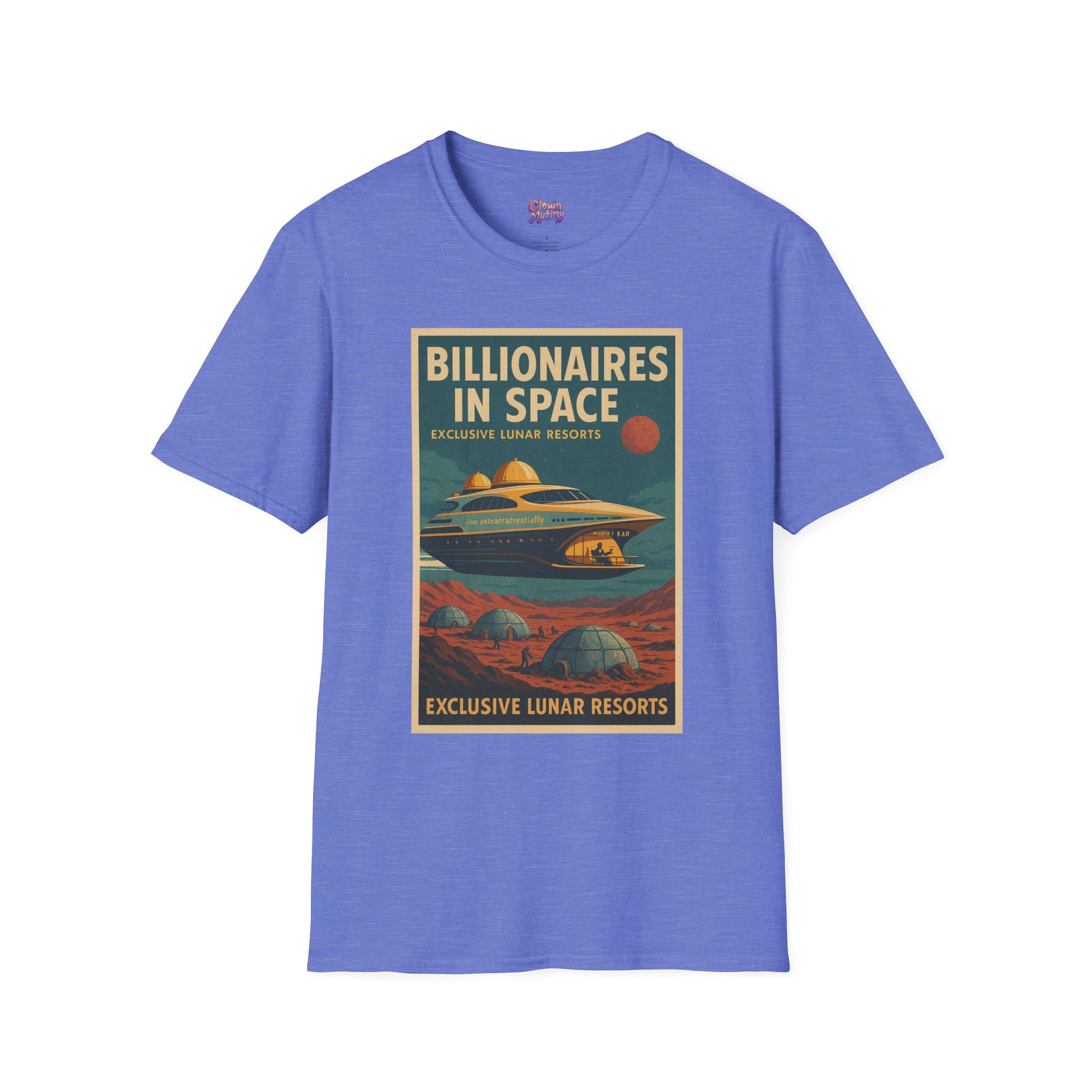 Vintage Billionaires in Space T-Shirt, Space Shirt, Retro NASA Style, Science Fiction Apparel, Lunar Resort Gift