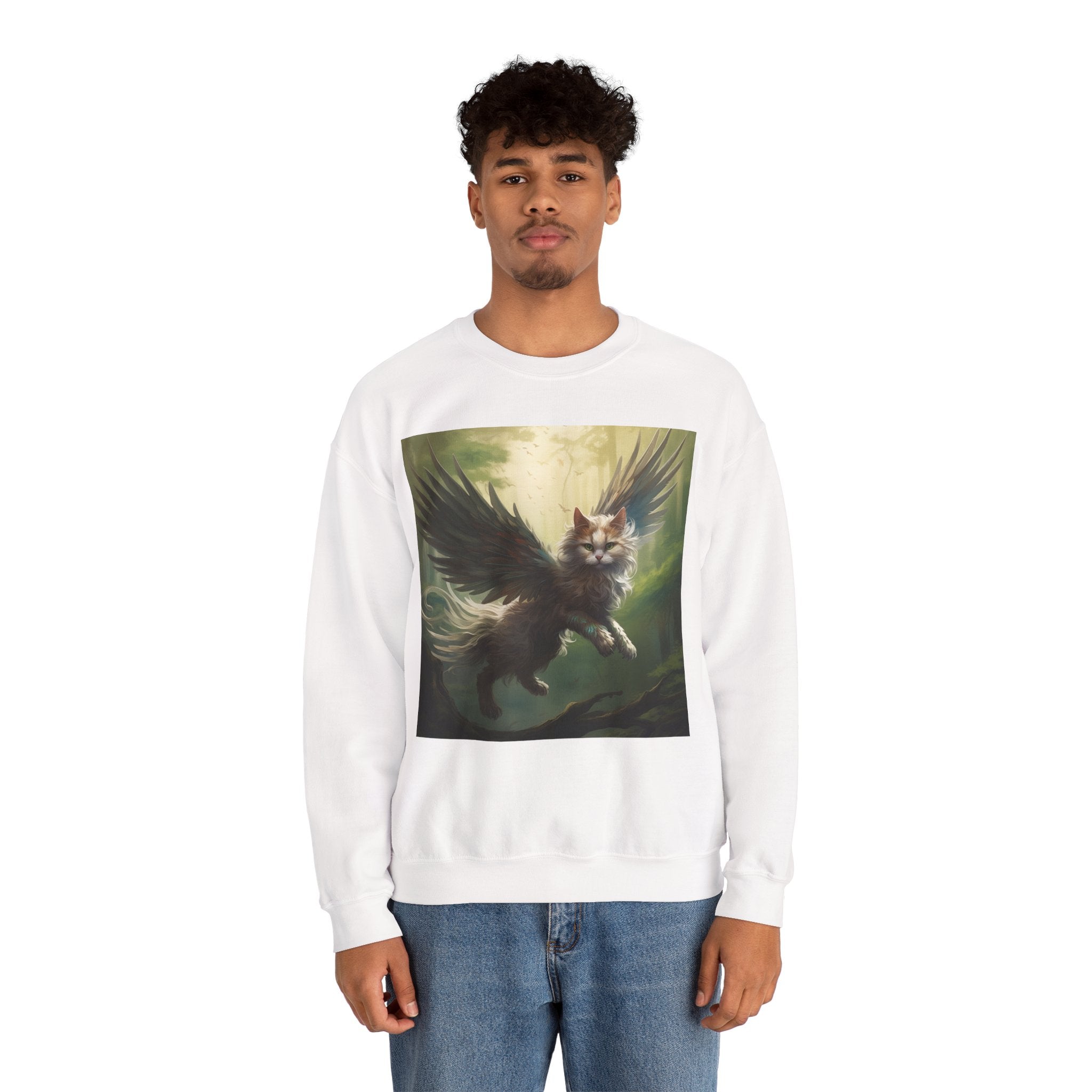 Fantasy Cat Unisex Heavy Blend Crewneck Sweatshirt