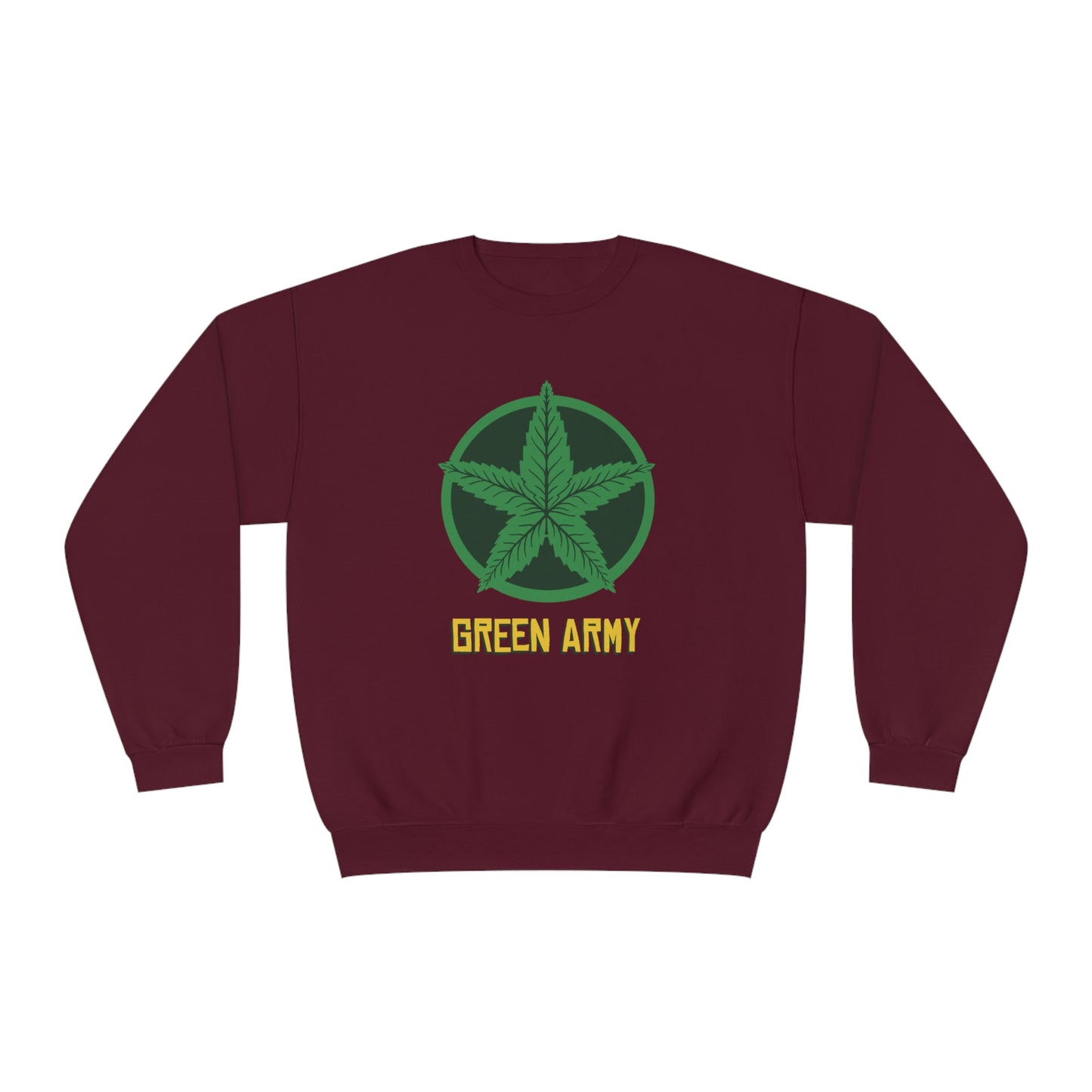 Green Army Star Logo Unisex NuBlend Crewneck Sweatshirt