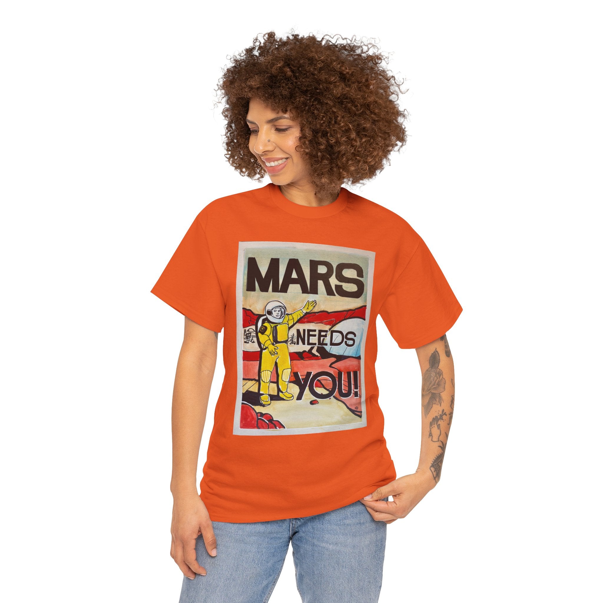 Mars Needs You Unisex Heavy Cotton Tee
