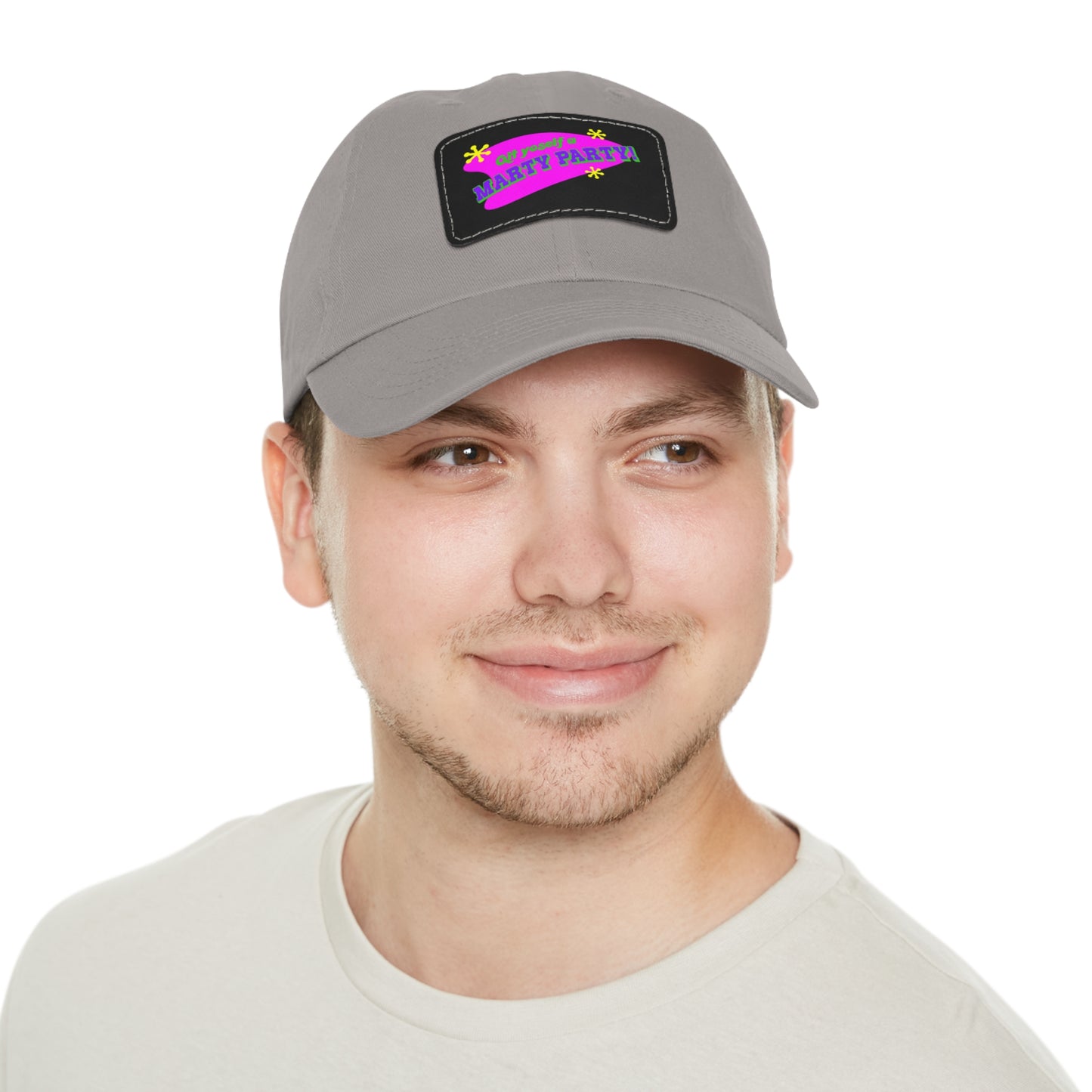 Marty Party Dad Hat with Leather Patch (Rectangle)