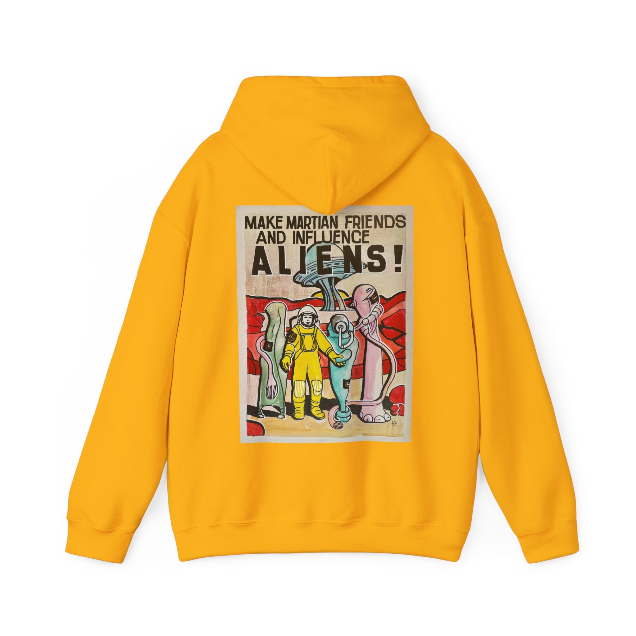 Mars Aliens Unisex Heavy Blend Hooded Sweatshirt
