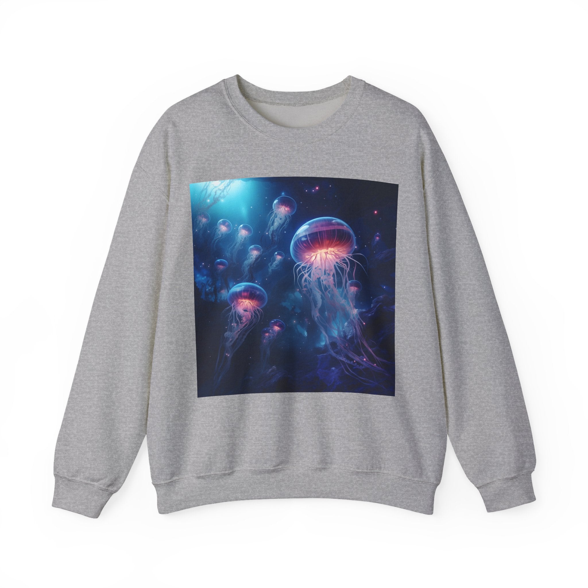 Jellyfish in Space Unisex Heavy Blend Crewneck Sweatshirt