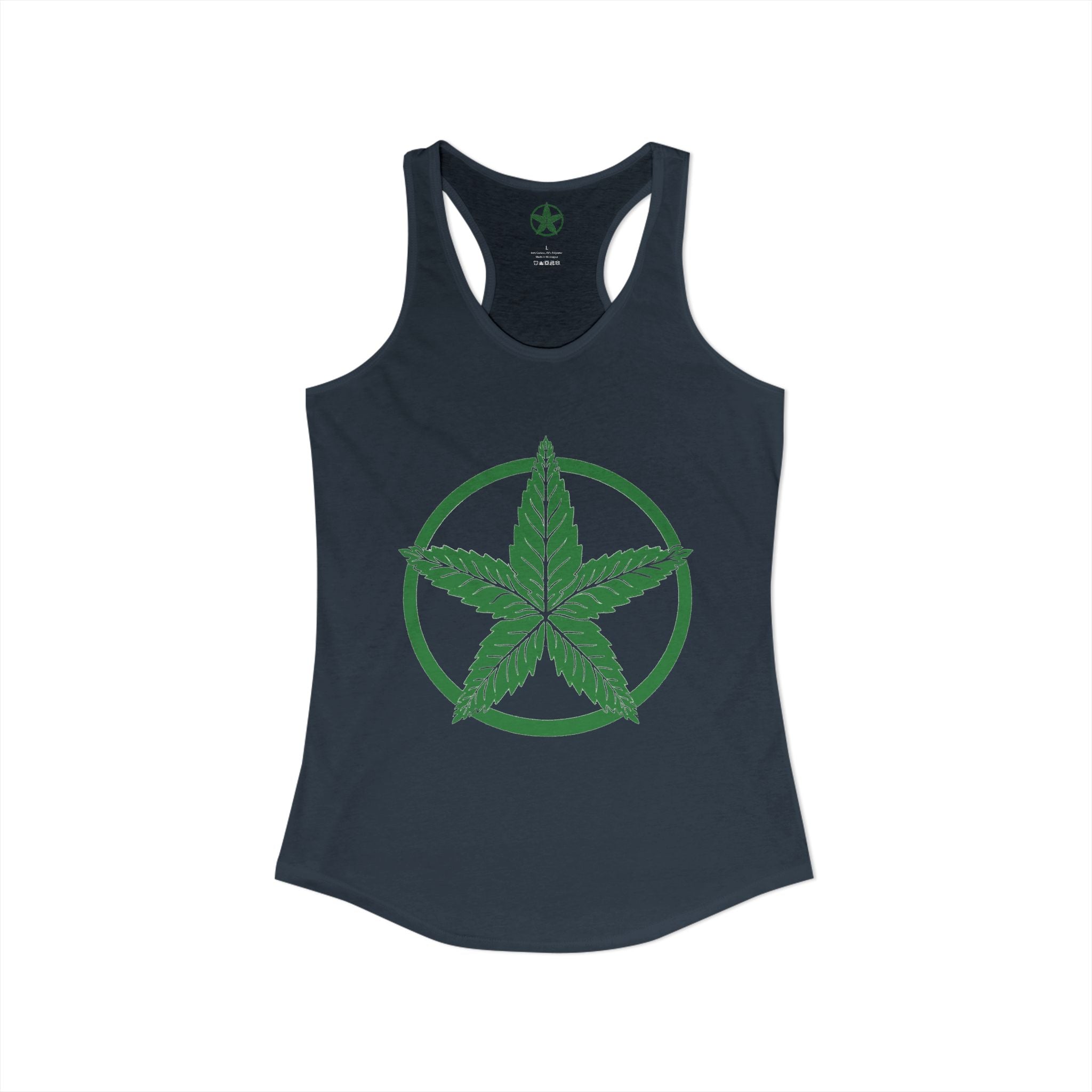 Green Army Star Leaf Women's Ideal Racerback Tank