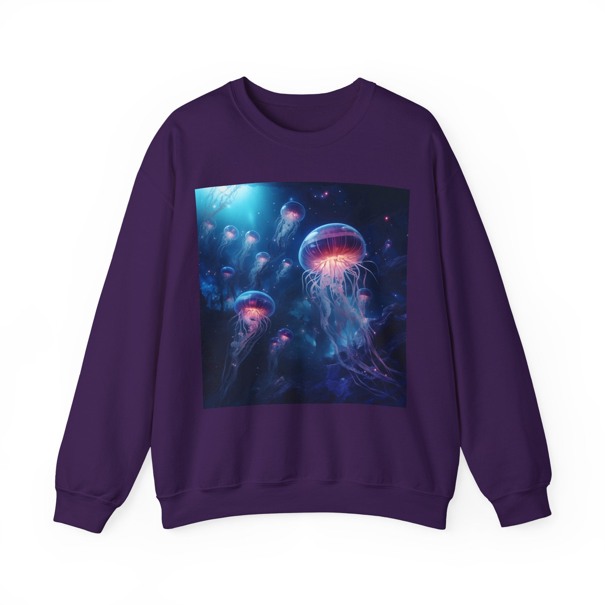 Jellyfish in Space Unisex Heavy Blend Crewneck Sweatshirt