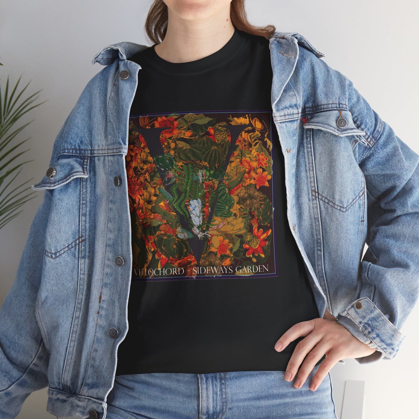 Official Vellochord Sideways Garden Unisex Heavy Cotton Tee