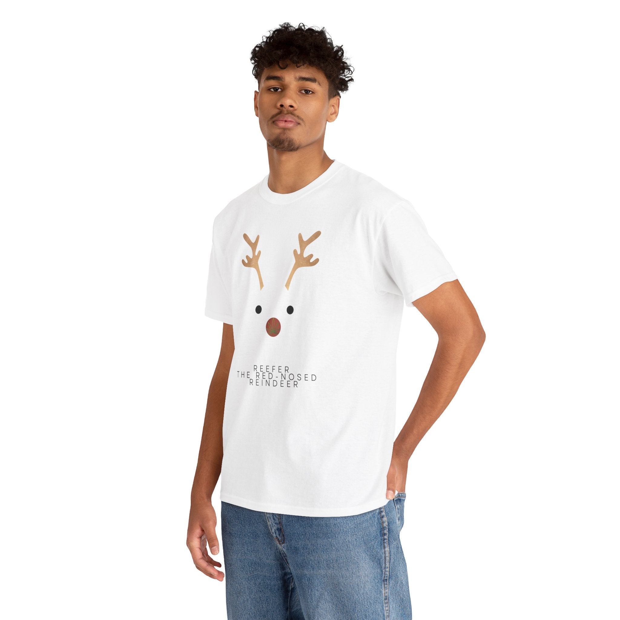 Reindeer Unisex Heavy Cotton Tee