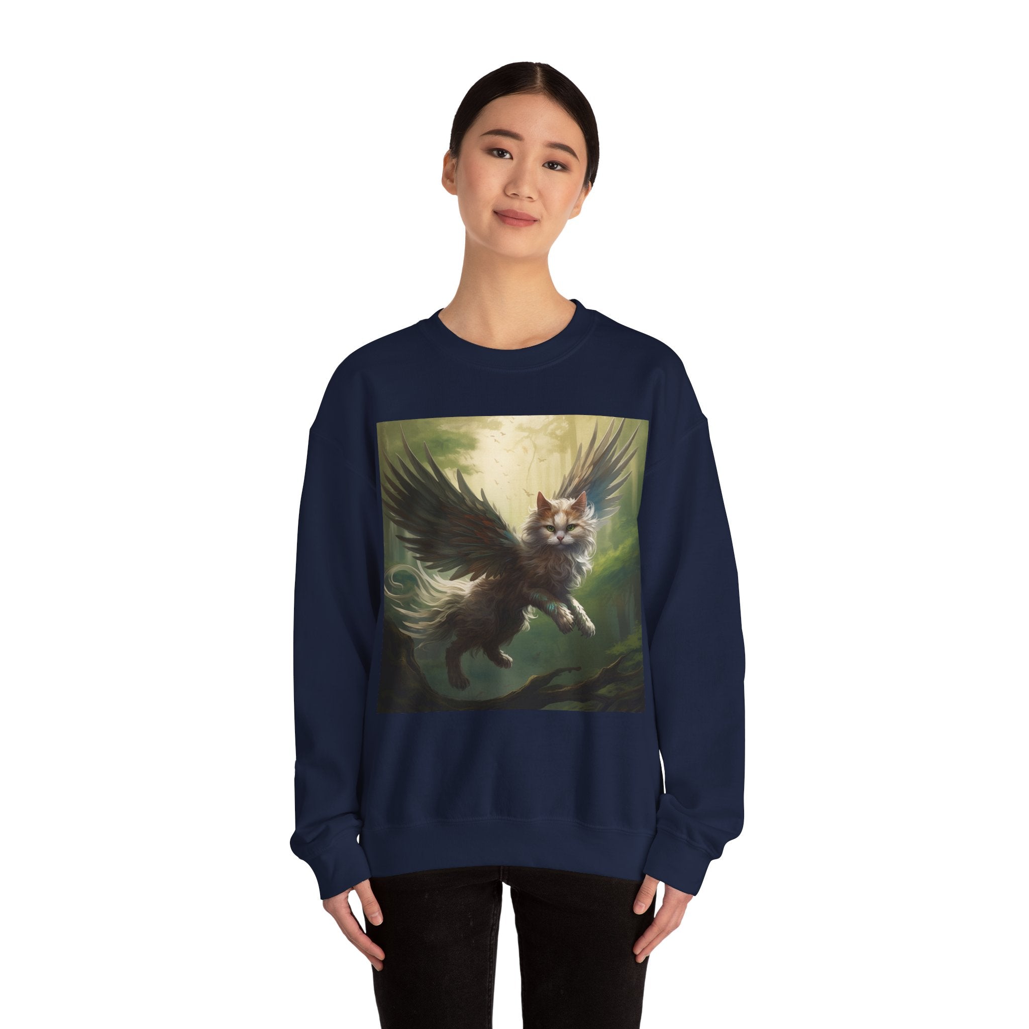 Fantasy Cat Unisex Heavy Blend Crewneck Sweatshirt