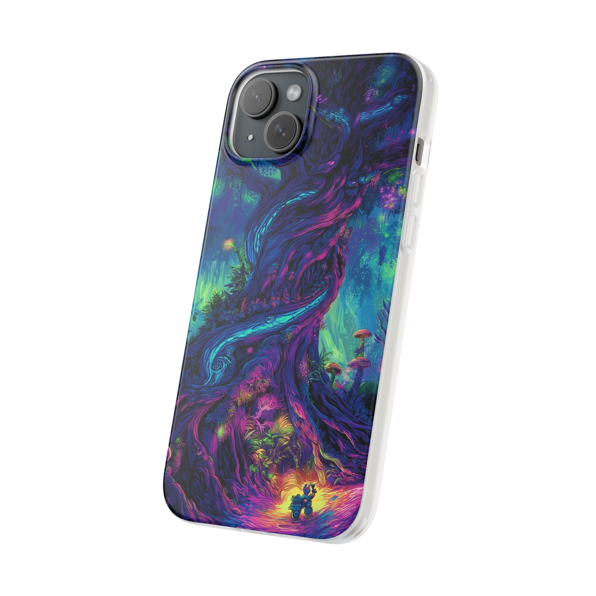 Psychedelic Tree Vibrant Fantasy Flexi Case - Enchanted Forest Design