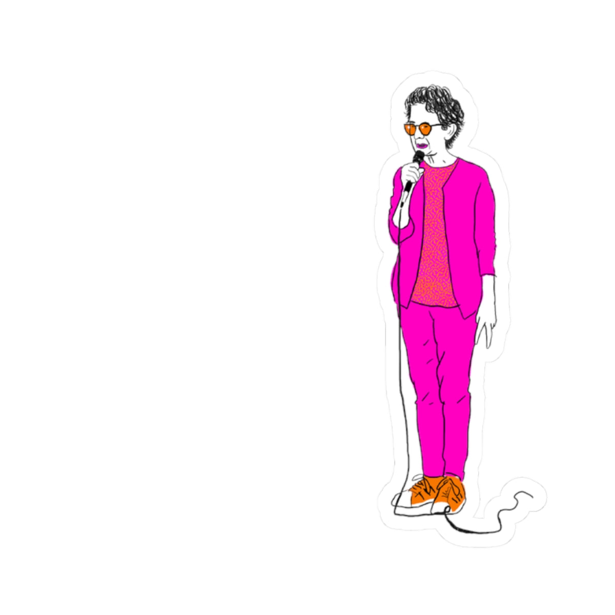 Draw and Guffaw Loren K Little Old Lesbian Kiss-Cut Stickers