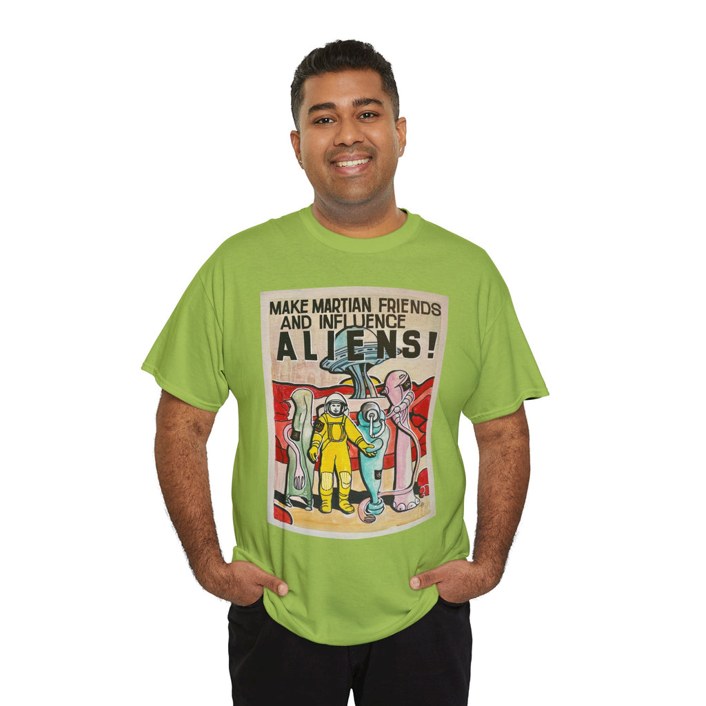 Mars Aliens Unisex Heavy Cotton Tee