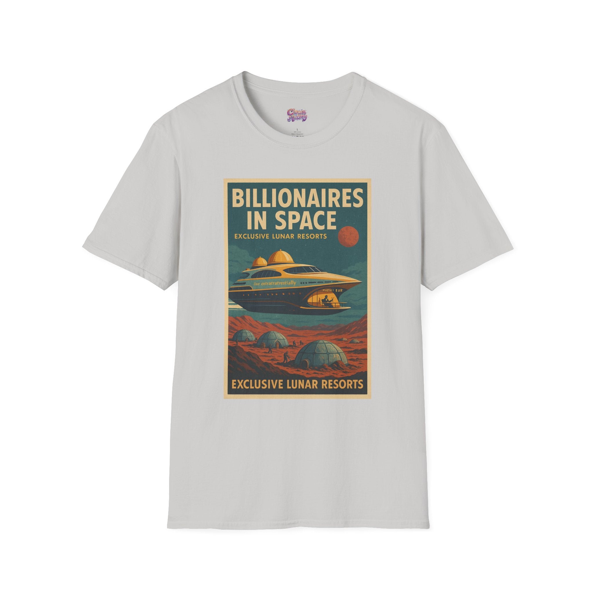 Vintage Billionaires in Space T-Shirt, Space Shirt, Retro NASA Style, Science Fiction Apparel, Lunar Resort Gift