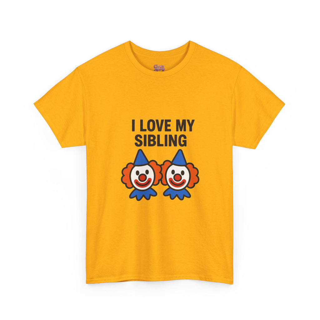 Funny Clown Sibling Love Unisex Cotton Tee