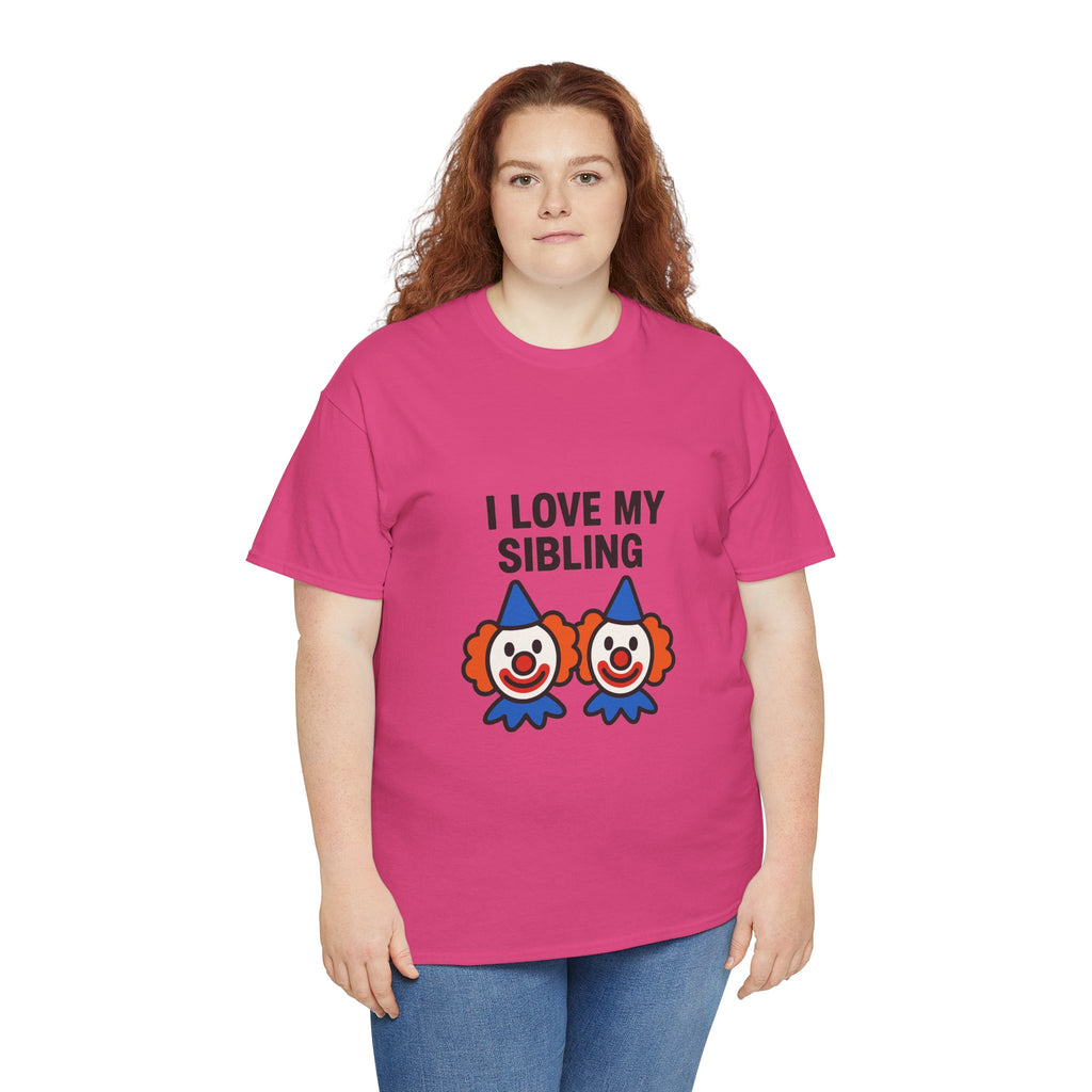 Funny Clown Sibling Love Unisex Cotton Tee