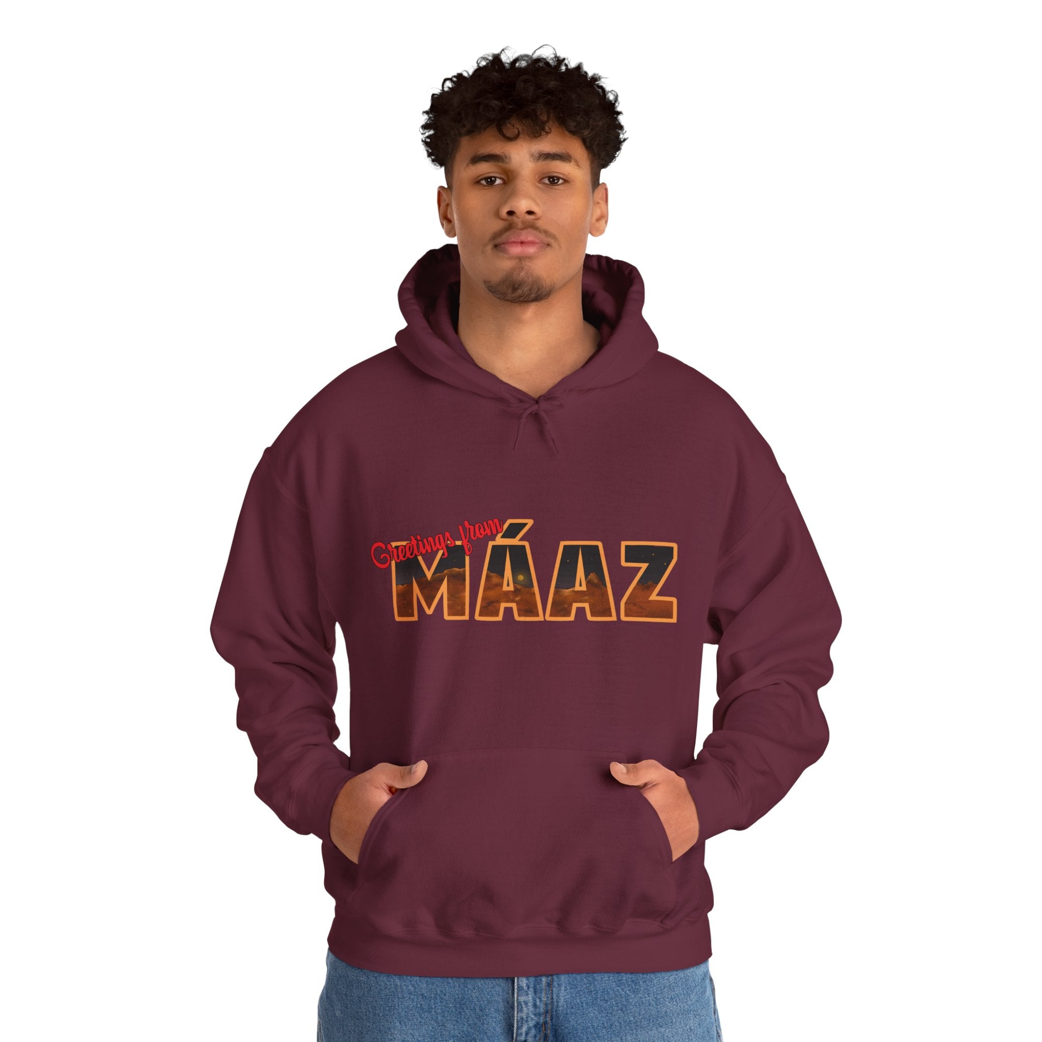 Greetings from Máaz Martians Unisex Heavy Blend Hooded Sweatshirt