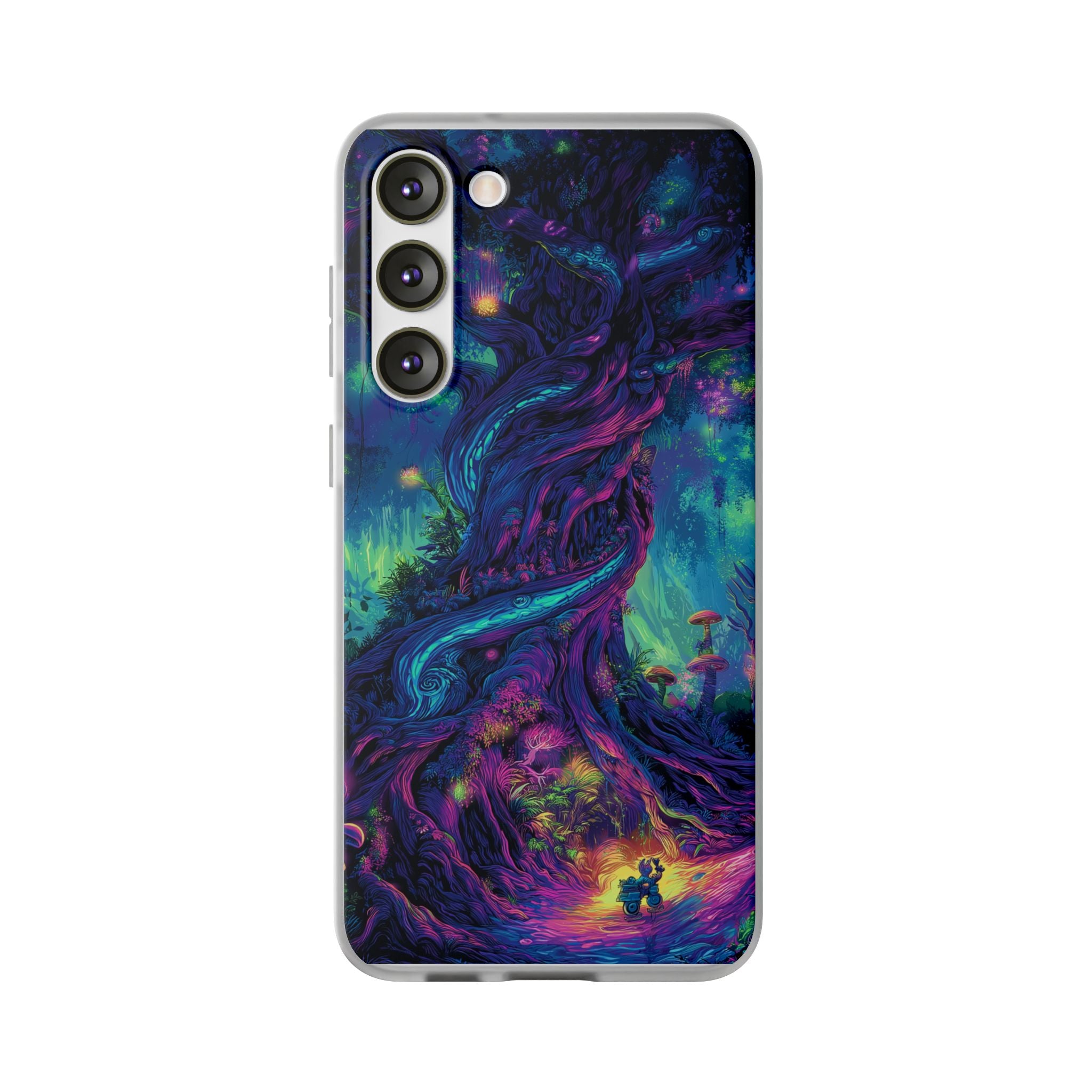 Psychedelic Tree Vibrant Fantasy Flexi Case - Enchanted Forest Design
