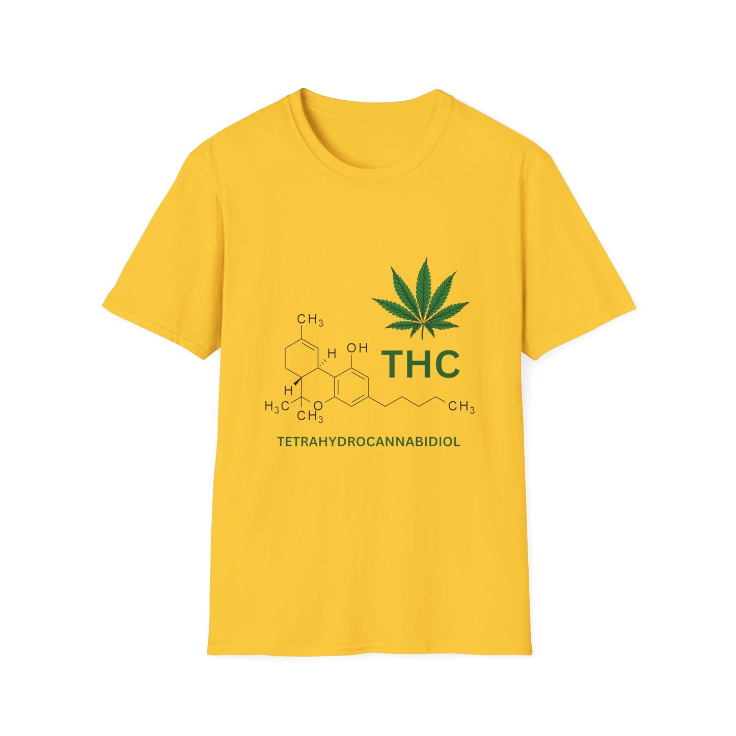 THC Molecule Unisex Softstyle T-Shirt