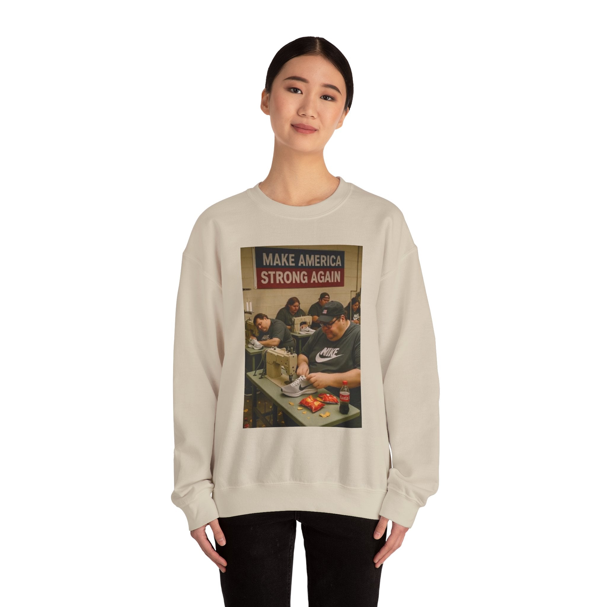 Unisex Heavy Blend Crewneck Sweatshirt - Make America Strong Again