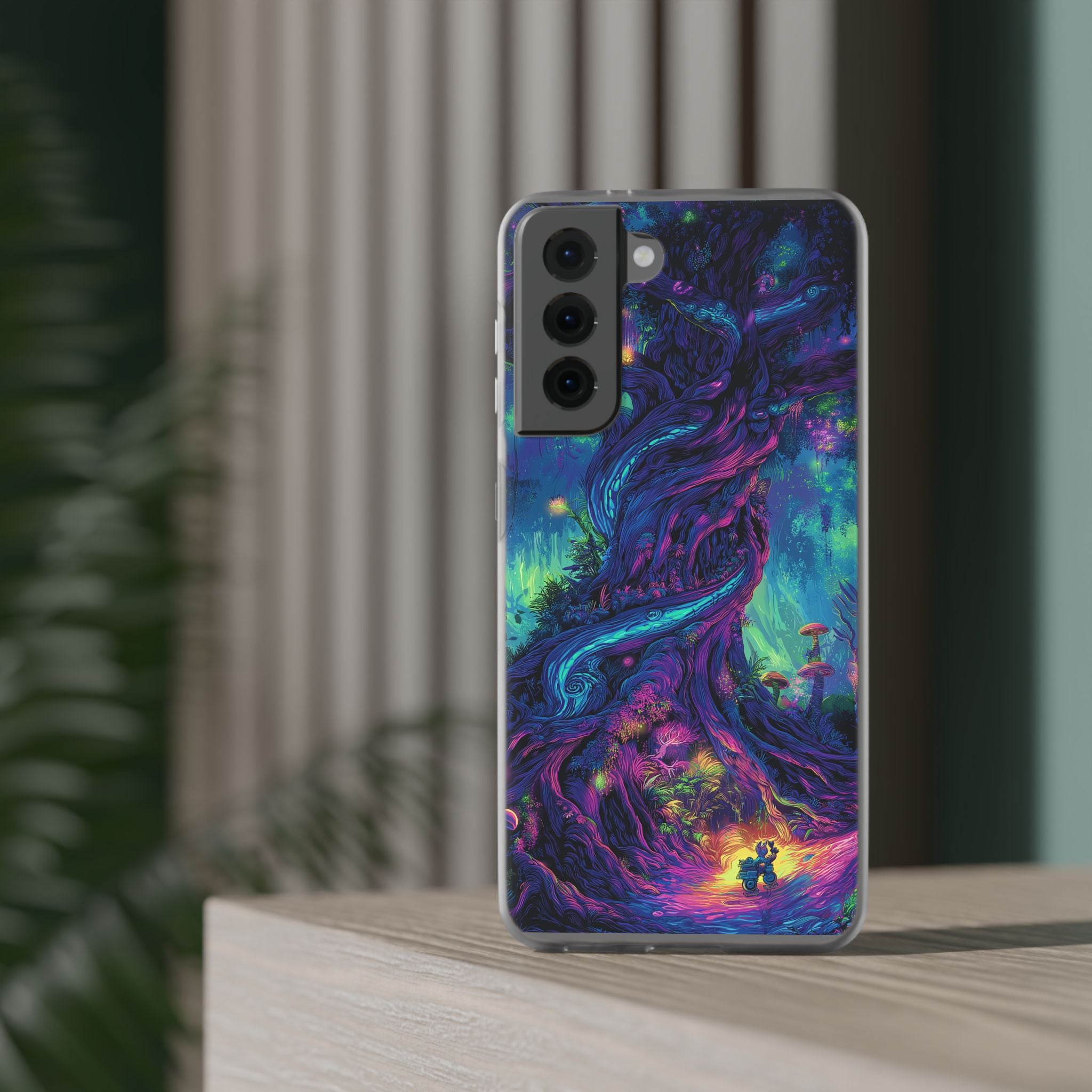 Psychedelic Tree Vibrant Fantasy Flexi Case - Enchanted Forest Design