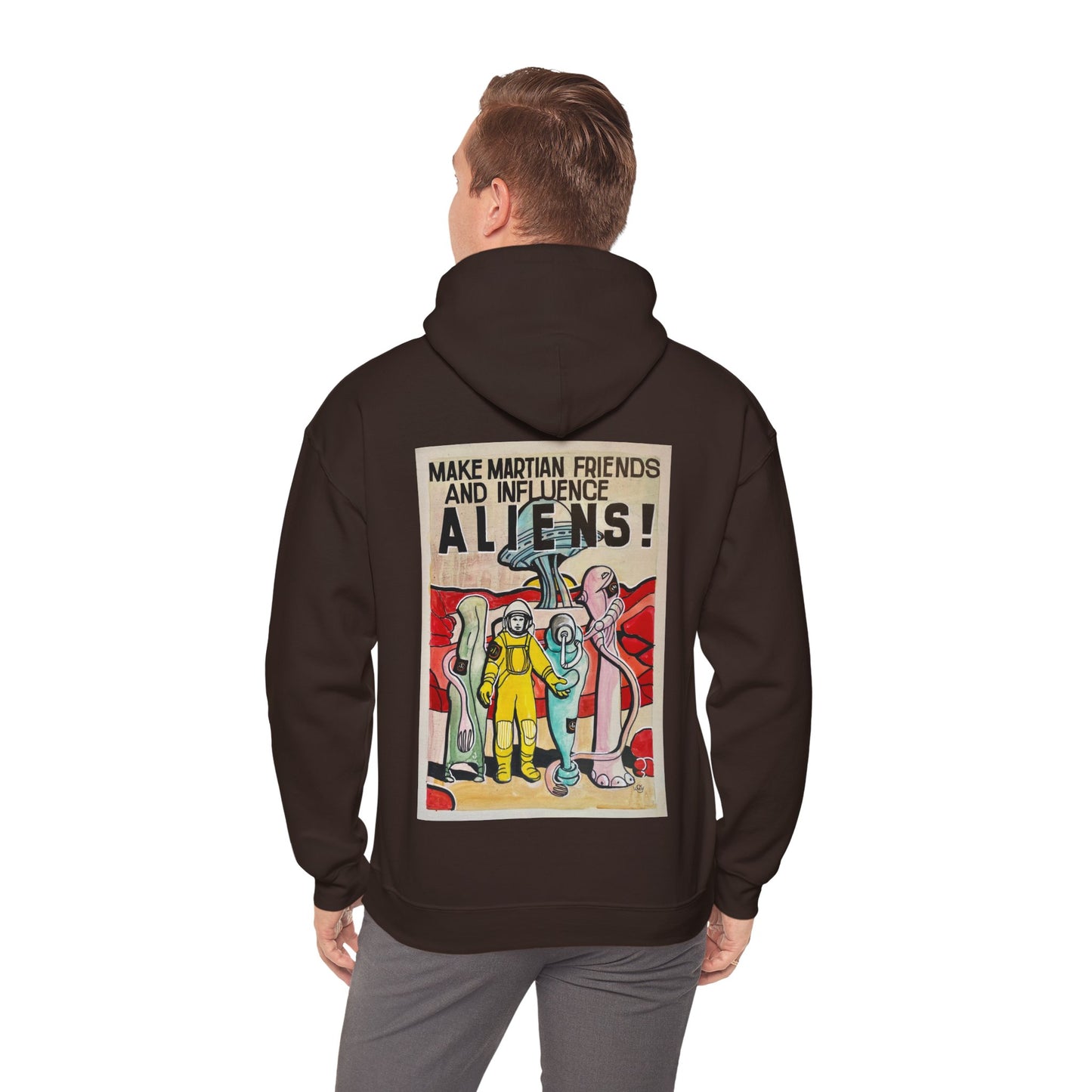 Mars Aliens Unisex Heavy Blend Hooded Sweatshirt