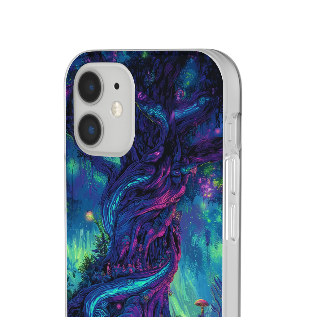 Psychedelic Tree Vibrant Fantasy Flexi Case - Enchanted Forest Design