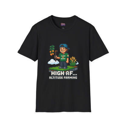 Altitude Farming Graphic T-Shirt, Fun Unisex Tee for Gamers, Perfect Gift for Farmers, Birthday, or Casual Wear