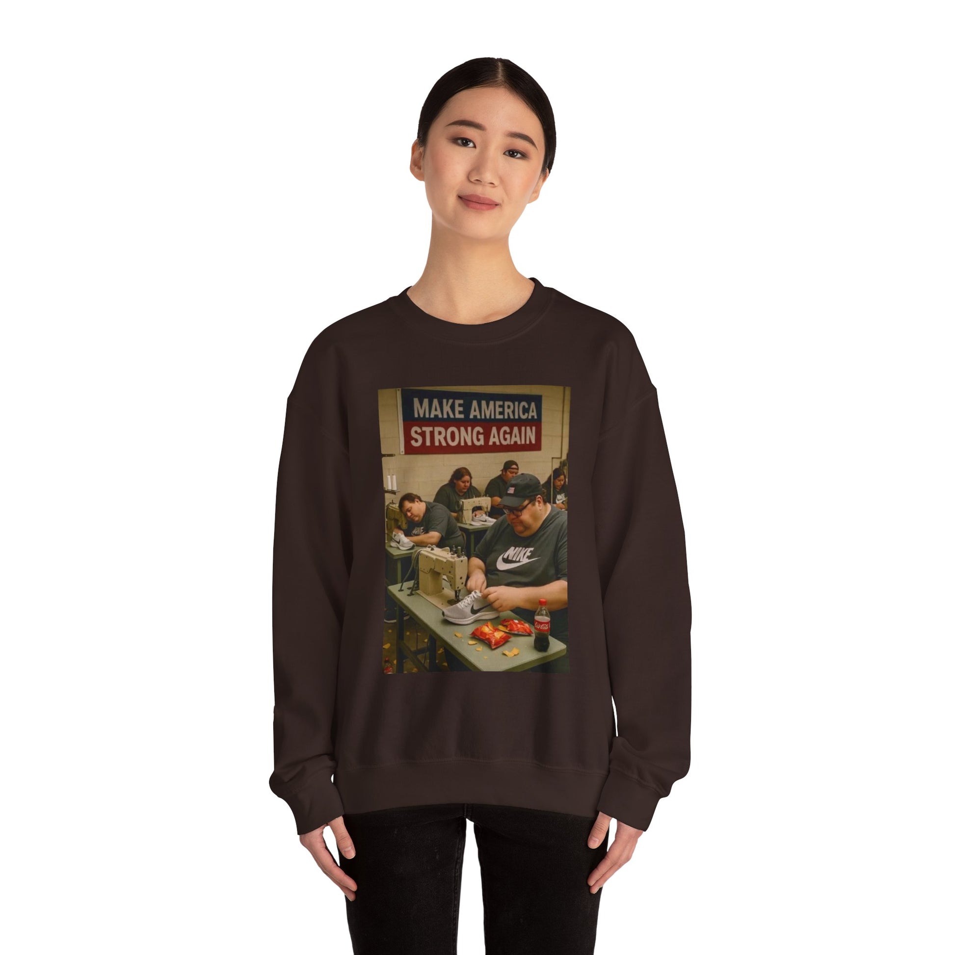 Unisex Heavy Blend Crewneck Sweatshirt - Make America Strong Again
