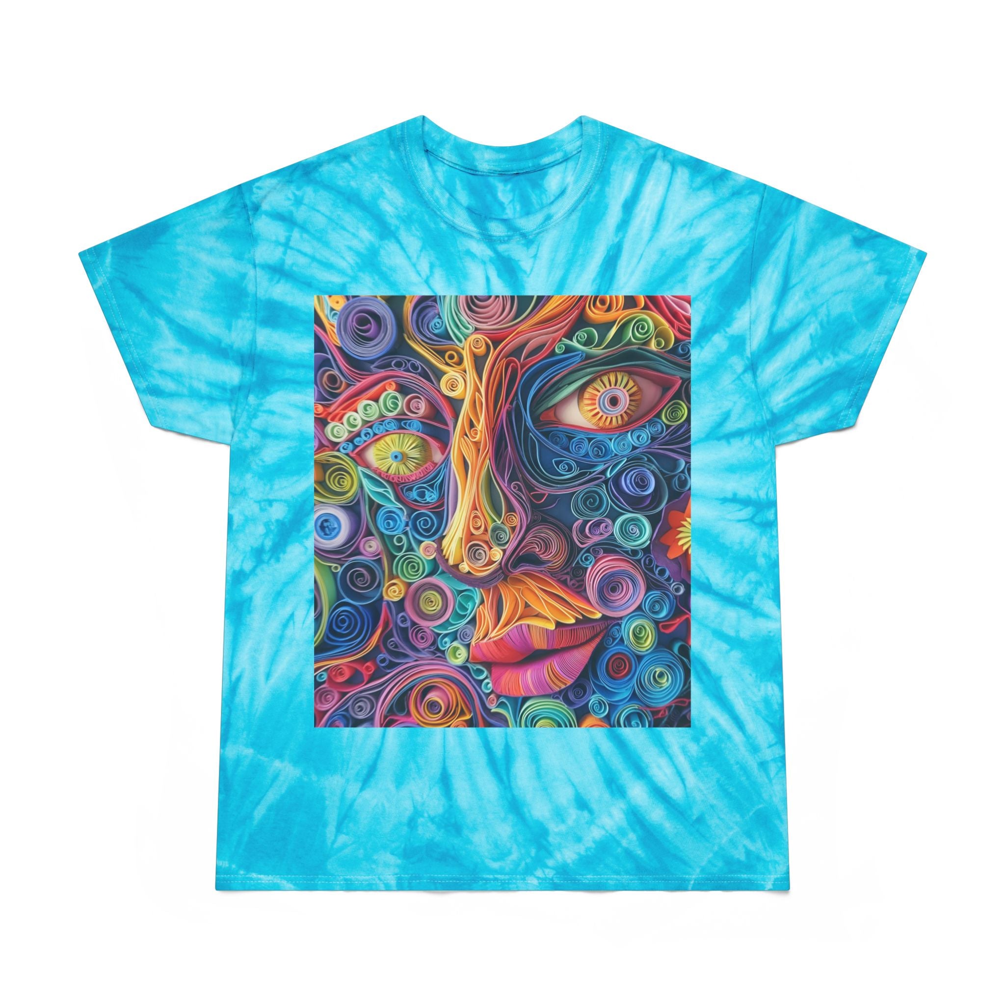 Paper Face Tie-Dye Tee, Cyclone