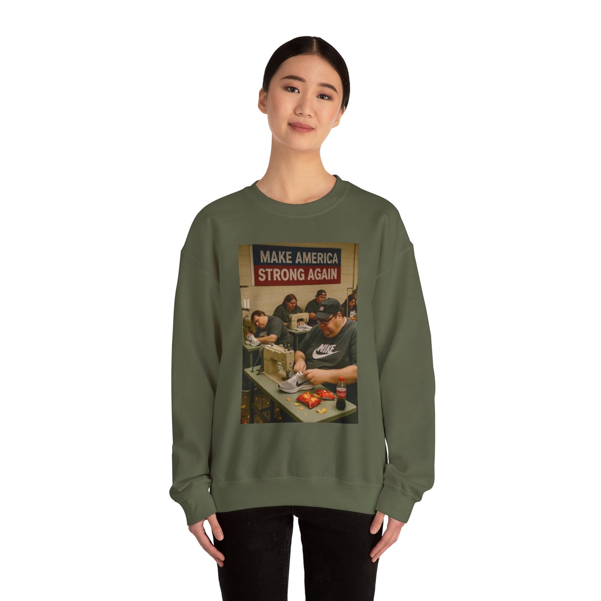 Unisex Heavy Blend Crewneck Sweatshirt - Make America Strong Again